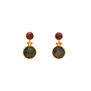 Labradorite and ruby earrings by Ottoman Hands